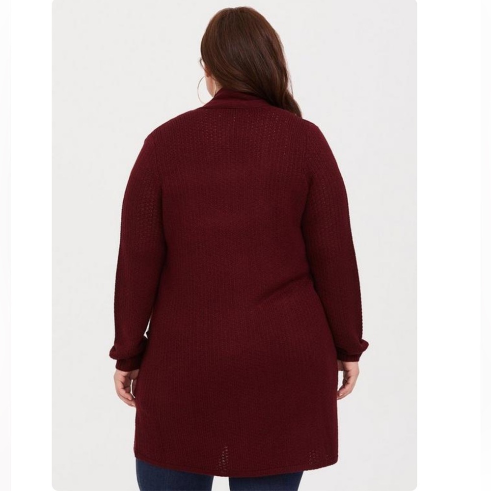Torrid Brick Red Knit Cardigan - Picture 5 of 6